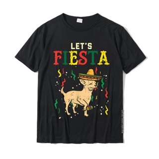 เสื้อยืด ผ้าฝ้าย พิมพ์ลาย Lets Fiesta Mexican Chihuahua Dog Cinco De Mayo สําหรับผู้ชายS-5XL_02