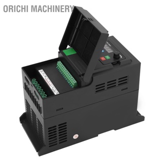 Orichi Machinery ตัวแปลงความถี่เวกเตอร์ของไดรฟ์ความถี่ตัวแปรพร้อม RS485 เฟสเดียว 220‑240V ถึง 3 เฟส 0‑240V