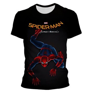 2022 Disney New Spider Man T shirt Men Women Summer Print 3D T-Shirt Male Streetwear O-Neck Tops Anime Tees_08