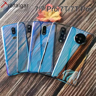 Trafalgar เคสแบตเตอรี่ด้านหลัง แบบใส พร้อมเลนส์กล้อง แบบเปลี่ยน สําหรับ Oneplus 7 7T Pro