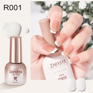 ♕Zhiyaya 48สีน้ำแข็งใสเปลือยยาทาเล็บเจลส่องไฟกึ่งถาวรแช่ปิดประกายเล็บวานิชเล็บเครื่องมือ Wfuture♕