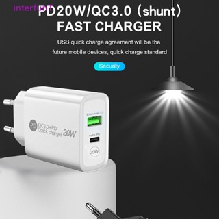 [InterfunT] อะแดปเตอร์ชาร์จโทรศัพท์มือถือ PD 20W USB Type-PD 3.0 ชาร์จไว สําหรับโทรศัพท์มือถือ [ใหม่]