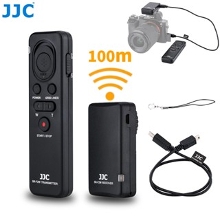 JJC RMT-VP1K 100 เมตรวิทยุทางไกลรีโมทคอนโทรลไร้สายสำหรับกล้อง Sony กล้องวิดีโอ ZV-1 A7M4 A7R5 A7R4 A7S3 A7R V A7 IV A7S III II A1 A9 A58 A68 A77 II A99 II A6000 A6100 A6300 A6400 A6500 A6600 RX100 VII VI V IV III II RX10M7 RX10 IV III II RXIR II