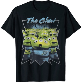 เสื้อยืด พิมพ์ลาย Disney Pixar Toy Story Alien Group Claw Distressed สําหรับผู้ชาย_02