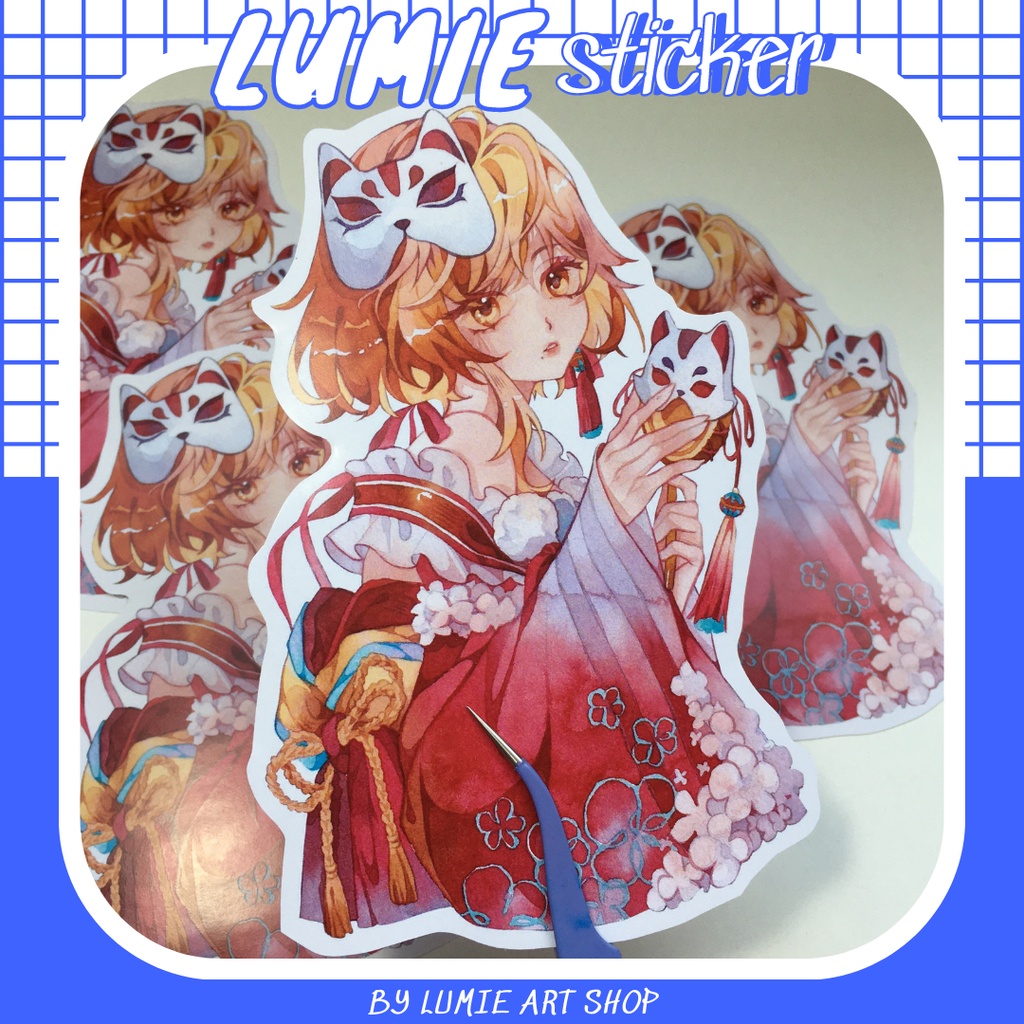 สติ๊กเกอร์วาดรูป ทําเอง สติ๊กเกอร์การ์ตูนพร้อมเคลือบตกแต่งหนังสือและภาพประกอบ พี1