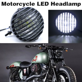 ไฟหน้ารถจักรยานยนต์ LED แบบสากล สําหรับ Harley Sportster Cafe Racer Bobber motorbike Head Lamp