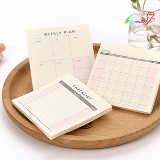 【AG】Weekly Monthly Check List Plan Square Paper Notebook Diary Agenda Daybook