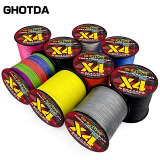 GHOTDA Braided Line X4 Super PE Line Multicolored High Strength Ocean Fishing Line 100M Fishing Tools 10-80LBS