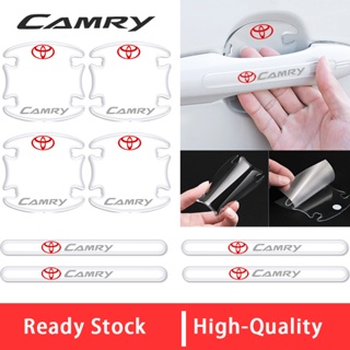 สติกเกอร์ใส ป้องกันรอยขีดข่วน สําหรับติดมือจับประตูรถยนต์ Toyota Camry GR