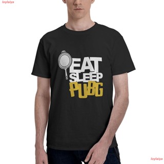 loylaiya เสื้อยืดผู้ชาย PUBG MOBILE เสื้อยืดเกมมิ่ง Eat Sleep PUBG PlayerUnknowns Battlegrounds Tshirts Mens Basi_01