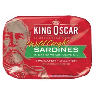 คิงออสการ์ OSCAR ซาร์ดีนในน้ำมันมะกอก 106กKINGBS IN EVOOOLIVEOIL106G