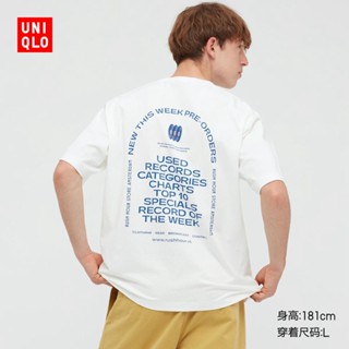 Uniqlo เสื้อยืดลําลองสําหรับผู้ชาย/ผู้หญิงแขนสั้นพิมพ์ลาย (Ut) Shop 434377ยืด.สบาย.รัก