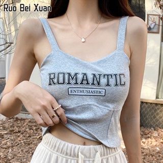 RUO BEI XUAN เสื้อชั้นในสตรี 2023 ใหม่ สไตล์เกาหลี เซ็กซี่ สไตล์สตรีท เสื้อชั้นในสตรีแบบครอป