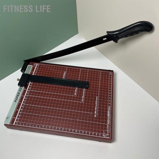  Fitness Life เครื่องตัดกระดาษแบบแมนนวลเครื่องตัดกระดาษ A5 ที่สะอาดและแม่นยำพร้อมไม้บรรทัดกำหนดตำแหน่งที่จับส่วนโค้งสำหรับสำนักงานโรงเรียน