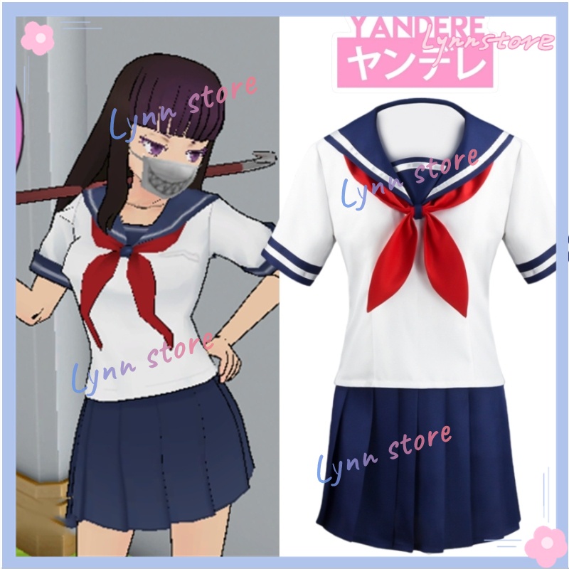 ชุดคอสเพลย์ Ayano Aishi Game 'Yandere Simulator' Sailor Suit Girls JK สําหรับเด็กผู้หญิง
