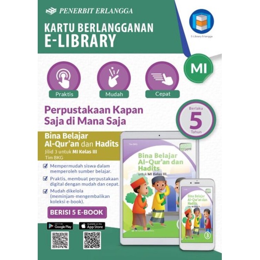 Erlangga - E-LIBRARY BINA LEARNING THE QURAN & HADITH MI CLASS 3/5TH