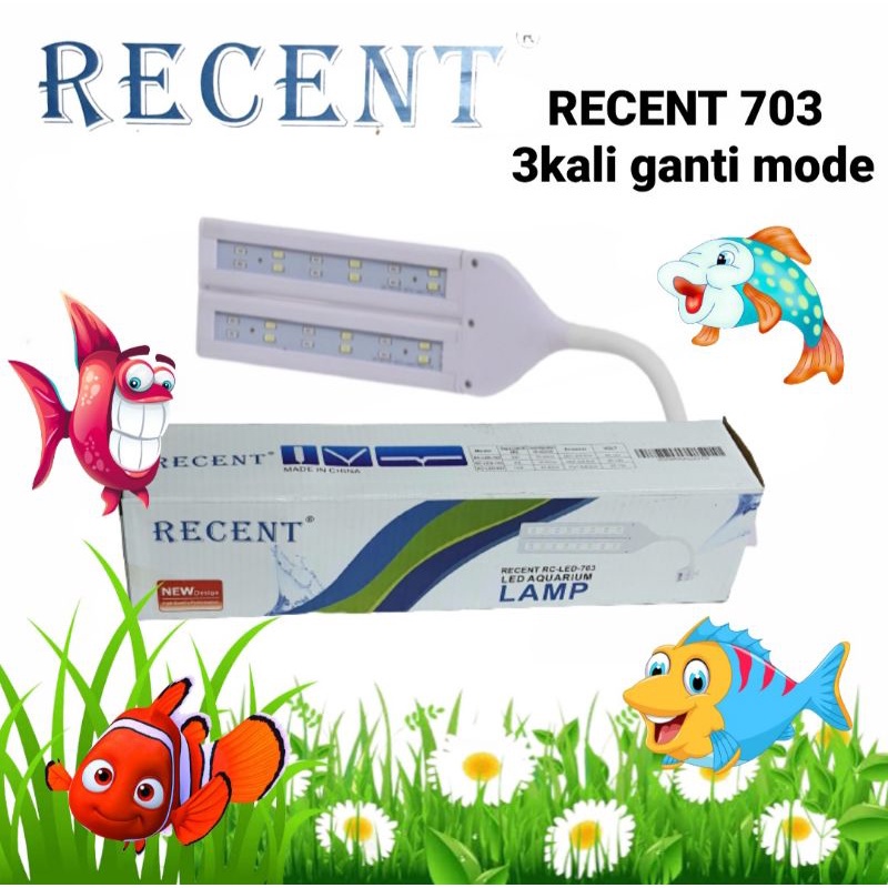 RECENT AQUARIUM CLAMP LAMP rc led 703 3 ครั้งโหมดผีเสื้อ
