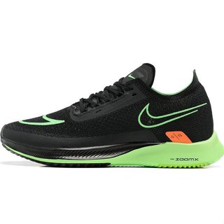 Nike ZoomX Streakfly Running Shoe Breathable Shock Absorbing Marathon Running Shoe black green 36-45