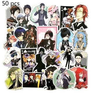 Z&amp;m ❀ สติกเกอร์ ลายการ์ตูนอนิเมะ Black Butler สําหรับตกแต่งของเล่น จํานวน 50 ชิ้น ต่อชุด