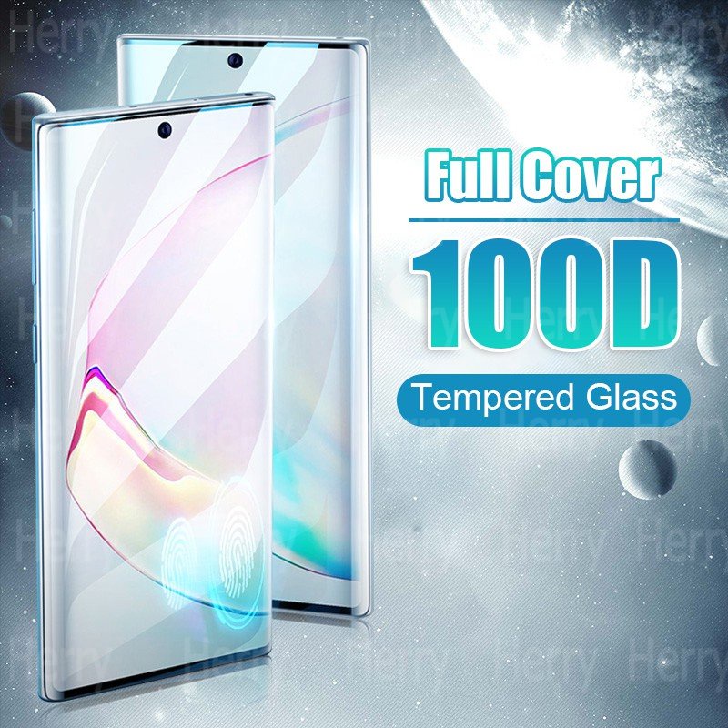 ฟิล์มกระจก กระจกนิรภัยแบบเต็ม 20D สำหรับ Samsung Galaxy Note 20 Ultra 10 Lite 9 8 S20 S10 S9 S8 Plus Ultra 5G HD ฟิล์มกันรอยหน้าจอ