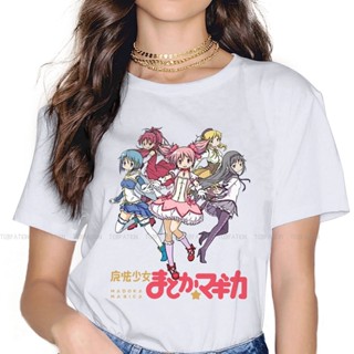 Puella Magi Madoka Magica Anime Girls T Shirt Magical Girls Classic Female Tops Harajuku Kawaii Tees Ladies Oversiz_03