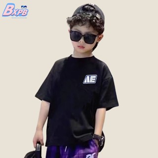 Bxpb- เสื้อยืดแขนสั้น คอกลม ผ้าฝ้าย พิมพ์ลาย ทรงหลวม คุณภาพสูง สไตล์เกาหลี ไซซ์ 110-170