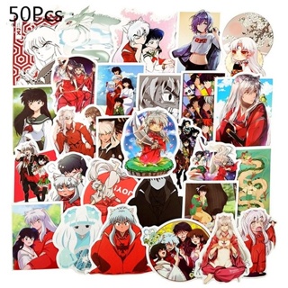 Z&amp;m ❀ สติกเกอร์ ลายการ์ตูนอนิเมะ Inuyasha กันน้ํา สําหรับตกแต่งของเล่น จํานวน 50 ชิ้น ต่อชุด