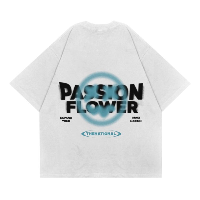 Thenational เสื้อยืด Oversize Passion Flower สีขาว