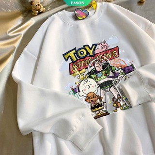 เสื้อกันหนาวแขนยาว ผ้ากํามะหยี่ พิมพ์ลายการ์ตูน Toy Story น่ารัก ทรงหลวม ขนาดใหญ่ เข้ากับทุกการแต่งกาย แฟชั่นฤดูใบไ_05