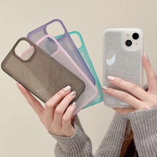 เคสโทรศัพท์มือถือ TPU แบบนิ่ม ลายกากเพชร สําหรับ Apple iPhone 11 12 13 14 Pro Max