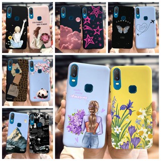 เคส VIVO Y11 2019 1906 1906_20 แฟชั่น ธุรกิจ เด็กผู้หญิง แพนด้า พิมพ์ลายดอกไม้ TPU นิ่ม VivoY11 2019 Y 11 เคส