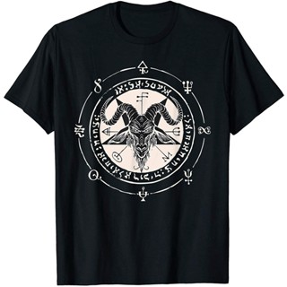 Top Sale Sigil Baphomet Pentagram Occult Satanic Goat Head Lucifer T-Shirt_04