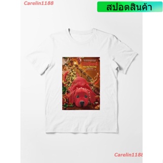 New Clifford The Big Red Dog Essential T-Shirt ผู้หญิง ดพิมพ์ลาย เสื้อยืดผ้าฝ้าย คอกลม cotton แฟชั่น discount Unisex