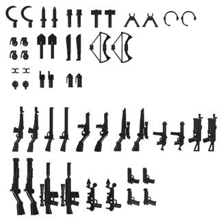Moc ของเล่นตัวต่ออาวุธ ชิ้นส่วนทหาร ขนาดเล็ก