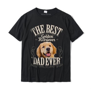 Mens Best Golden Retriever Dad Ever Funny Dog Lover For Men T-Shirt Hip Hop Printed Tops &amp; Tees High Quality Cotton_04