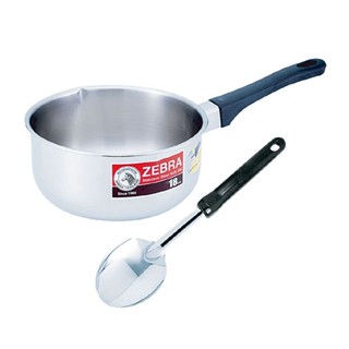 ตราหัวม้าลาย ซม. 18 หม้อด้ามญี่ปุ่น แถมทัพพีเล็ก FocusZebraJapanese SaucePan 18cm withLadle #Focus