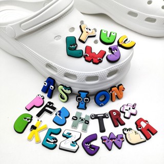 ตัวอักษร A-Z น่ารัก Jibbitz งู ตัวอักษร Jibitz Croc Charm ตัวอักษร Lore Jibits Crocks สําหรับผู้หญิง อุปกรณ์เสริมรองเท้า จี้รองเท้า หมุดตกแต่ง