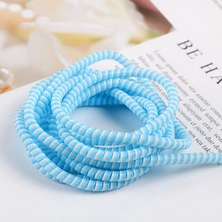 ส่งจากไทย สายชาร์จหลากสี เชือกป้องกันสายเคเบิลข้อมูล 1.4 ม./ที่เก็บฝาครอบป้องกันหูฟัง