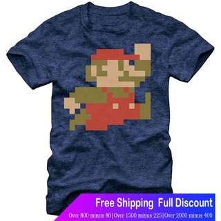 นินเทนโด เสือยืดผู้ชาย เสื้อบอดี้โ Nintendo Super Mario Bros 8-Bit Pixel Sprite T-Shirt Mens Nintendo T-shirt_12