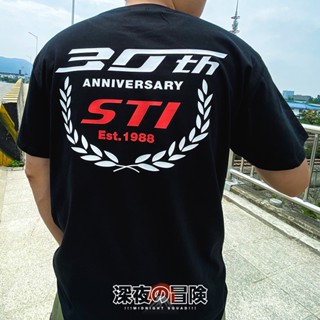 เสื้อยืดแขนสั้นลําลอง ผ้าฝ้าย พิมพ์ลาย Subaru STI Impreza JDM สําหรับผู้ชาย