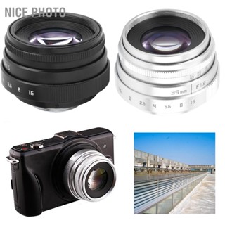 Nice photo 35 มม. F1.6 C Mount รูรับแสงขนาดใหญ่แบบแมนนวลโฟกัสคงที่อุปกรณ์เสริมเลนส์กล้องถ่ายภาพบุคคล