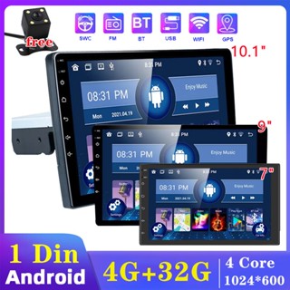 เครื่องเล่นมัลติมีเดีย 4G+32G 1 Din 7 9 10.1 นิ้ว Andriod 11 GPS Wifi GPS USB FM MirrorLink สําหรับรถยนต์