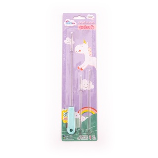 เกรซคิดส์แปรงล้างหลอด เซต 3 ชิ้น:คละสี:EACHGRACE KIDS STRAW BRUSH SET 3 PCS