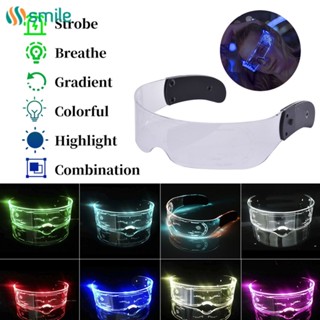 ღ แว่นตาเรืองแสงที่มีสีสัน Led Light Glow Eeeyewear Party เครื่องแต่งกายแว่นตาตกแต่ง Music Bar Ktv Neon Party Rave เทศกาลตกแต่ง Led แว่นตากันแดด