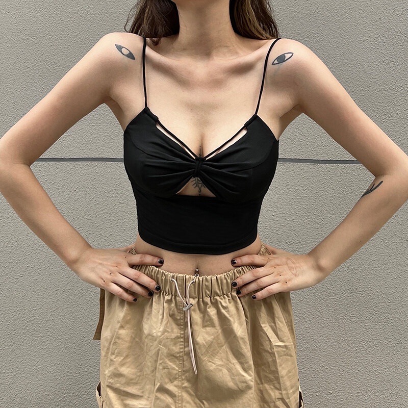 เสื้อสายเดี่ยวลําลอง คอวีลึก เข้ารูปเซ็กซี่ แฟชั่นฤดูร้อน สไตล์ยุโรป สําหรับสตรี