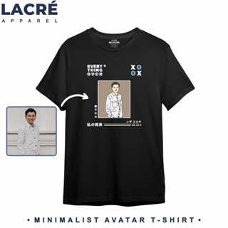 เสื้อยืด พิมพ์ลาย Lacre MINIMALIST AVATAR |  เสื้อยืด ลายการ์ตูนมินิมอล สามารถปรับแต่งรูปภาพของคุณได้ - LKRT02