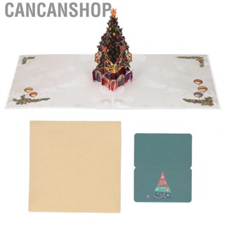 Cancanshop 3D Christmas Card Exquisite Christmas Tree Design 3D Greeting Card with Envelope Greeting Card Paper 3D Christmas Greeting Card