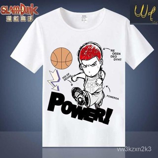 Slam Dunk แขนสั้น เสื้อยืด Sakuragi Hanamichi Kaede Rukawa Haruko SHOHOKU Basketball Team mvp_09