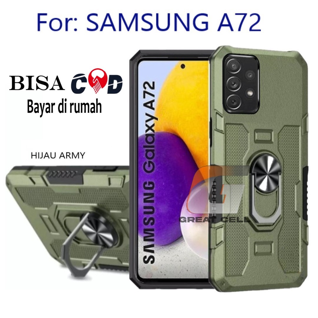 CASING SAMSUNG A72- HARD CASE STANDING ROBOT HIT EYE RING-SOFT CASE STANDING ROBOT SAMSUNG A72