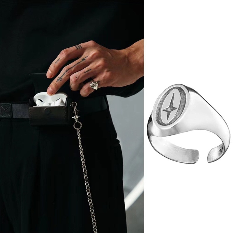 Autu แหวนแฟชั่น รูปดาวสี่แฉก สไตล์วินเทจ เรียบง่าย - รูปที่ 7